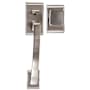 Emtek Ares Dummy Door Handleset from the Brass Modern Series Satin Nickel