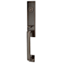 Emtek Davos Dummy Door Handleset from the Brass Modern Series Oil Rubbed Bronze