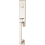 Emtek Davos Dummy Door Handleset from the Brass Modern Series Satin Nickel