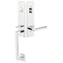 Emtek Davos Dummy Door Handleset from the Brass Modern Series Polished Chrome