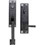 Emtek Arts and Crafts Single Cylinder Keyed Entry Designer Brass Handleset Flat Black