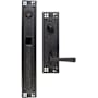 Emtek Arts and Crafts Full Length Single Cylinder Keyed Entry Designer Brass Handleset Flat Black