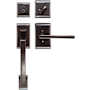 Emtek Ares Single Cylinder Entrance Handleset from the Brass Modern Series Oil Rubbed Bronze