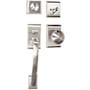 Emtek Ares Single Cylinder Entrance Handleset from the Brass Modern Series Satin Nickel