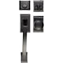 Emtek Ares Single Cylinder Entrance Handleset from the Brass Modern Series Flat Black