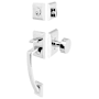 Emtek Ares Single Cylinder Entrance Handleset from the Brass Modern Series Polished Chrome