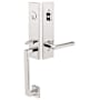 Emtek Davos Single Cylinder Keyed Entry Brass Modern Handleset Polished Nickel