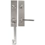 Emtek Davos Single Cylinder Keyed Entry Brass Modern Handleset Satin Nickel
