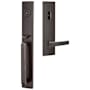 Emtek Lausanne Left Handed Full Plate Single Cylinder Keyed Entry Handleset with Geneva Interior Lever Oil Rubbed Bronze