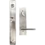 Emtek Lausanne Single Cylinder Keyed Entry Handleset from the Contemporary Collection Satin Nickel