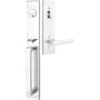 Emtek Lausanne Single Cylinder Keyed Entry Handleset from the Contemporary Collection Polished Chrome