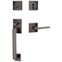 Emtek Baden Right Handed Sectional Single Cylinder Keyed Entry Handleset with Helios Interior Lever Oil Rubbed Bronze
