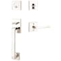 Emtek Baden Left Handed Sectional Single Cylinder Keyed Entry Handleset with Helios Interior Lever Polished Nickel