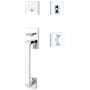 Emtek Baden Sectional Single Cylinder Keyed Entry Handleset with Round Interior Knob Polished Chrome