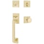 Emtek Baden Sectional Single Cylinder Keyed Entry Handleset with Round Interior Knob Satin Brass