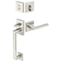 Emtek Baden Solid Brass Sectional Single Cylinder Keyed Entry Handleset Satin Nickel