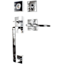 Emtek Baden Solid Brass Sectional Single Cylinder Keyed Entry Handleset Polished Chrome