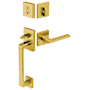 Emtek Baden Solid Brass Sectional Single Cylinder Keyed Entry Handleset Satin Brass