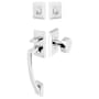 Emtek Ares Double Cylinder Entrance Handleset from the Brass Modern Series Polished Chrome
