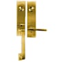 Emtek Davos Double Cylinder Keyed Entry Brass Modern Handleset Satin Brass