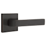 Emtek Dumont Left Handed Non-Turning Two-Sided Dummy Door Lever Set with Square Rose from the Brass Modern Collection Oil Rubbed Bronze
