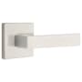 Emtek Dumont Left Handed Non-Turning Two-Sided Dummy Door Lever Set with Square Rose from the Brass Modern Collection Satin Nickel