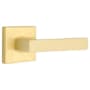 Emtek Dumont Left Handed Non-Turning Two-Sided Dummy Door Lever Set with Square Rose from the Brass Modern Collection Satin Brass