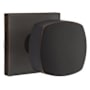 Emtek Freestone Non-Turning Two-Sided Dummy Door Knob Set with Square Rose from the Urban Modern Collection Oil Rubbed Bronze