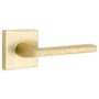 Emtek Helios Right Handed Non-Turning Two-Sided Dummy Door Lever Set with Square Rose Satin Brass
