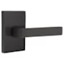 Emtek Dumont Right Handed Non-Turning Two-Sided Dummy Door Lever Set with Modern Rectangular Rose from the Brass Modern Collection Oil Rubbed Bronze