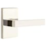 Emtek Dumont Right Handed Non-Turning Two-Sided Dummy Door Lever Set with Modern Rectangular Rose from the Brass Modern Collection Polished Nickel