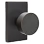 Emtek Round Knobset Non-Turning Two-Sided Dummy Door Knob Set with Modern Rectangular Rose Oil Rubbed Bronze