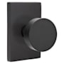 Emtek Round Knobset Non-Turning Two-Sided Dummy Door Knob Set with Modern Rectangular Rose Flat Black