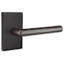 Emtek Stuttgart Right Handed Non-Turning Two-Sided Dummy Door Lever Set with Modern Rectangular Rose from the Brass Modern Collection Oil Rubbed Bronze