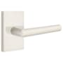Emtek Stuttgart Right Handed Non-Turning Two-Sided Dummy Door Lever Set with Modern Rectangular Rose from the Brass Modern Collection Satin Nickel