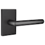 Emtek Stuttgart Right Handed Non-Turning Two-Sided Dummy Door Lever Set with Modern Rectangular Rose from the Brass Modern Collection Flat Black