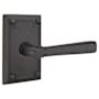 Emtek Arts and Crafts Reversible Non-Turning Two-Sided Dummy Door Lever Set from the Arts and Crafts Collection Flat Black