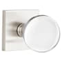 Emtek Bristol Reversible Non-Turning Two-Sided Dummy Door Knob Set from the Crystal Collection Satin Nickel