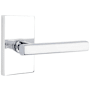 Emtek Dumont Reversible Non-Turning Two-Sided Dummy Door Lever Set from the Brass Modern Collection Polished Chrome