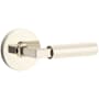 Emtek Faceted Reversible Non-Turning Two-Sided Dummy Door Lever Set from the SELECT Brass Collection Lifetime Polished Nickel