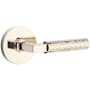 Emtek Hammered Reversible Non-Turning Two-Sided Dummy Door Lever Set from the SELECT Brass Collection Lifetime Polished Nickel