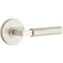 Emtek Hammered Reversible Non-Turning Two-Sided Dummy Door Lever Set from the SELECT Brass Collection Satin Nickel