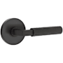 Emtek Hammered Reversible Non-Turning Two-Sided Dummy Door Lever Set from the SELECT Brass Collection Flat Black