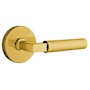 Emtek Hercules Reversible Non-Turning Two-Sided Dummy Door Lever Set from the Brass Modern Collection Satin Brass
