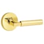 Emtek Hercules Reversible Non-Turning Two-Sided Dummy Door Lever Set from the Brass Modern Collection Unlacquered Brass