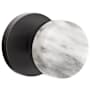 Emtek White Marble Non-Turning Two-Sided Dummy Door Knob Set from the SELECT Collection Oil Rubbed Bronze