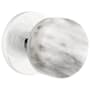 Emtek White Marble Non-Turning Two-Sided Dummy Door Knob Set from the SELECT Collection Polished Chrome
