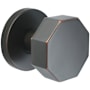 Emtek Modern Octagon Reversible Non-Turning Two-Sided Dummy Door Knob Set from the Brass Modern Collection Oil Rubbed Bronze