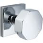 Emtek Modern Octagon Reversible Non-Turning Two-Sided Dummy Door Knob Set from the Brass Modern Collection Polished Chrome