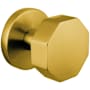 Emtek Modern Octagon Reversible Non-Turning Two-Sided Dummy Door Knob Set from the Brass Modern Collection Satin Brass
